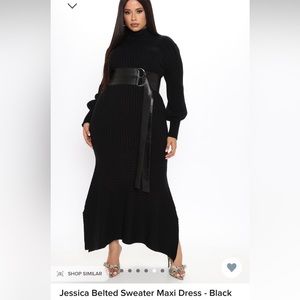 Belted sweater Maxi dress NWT